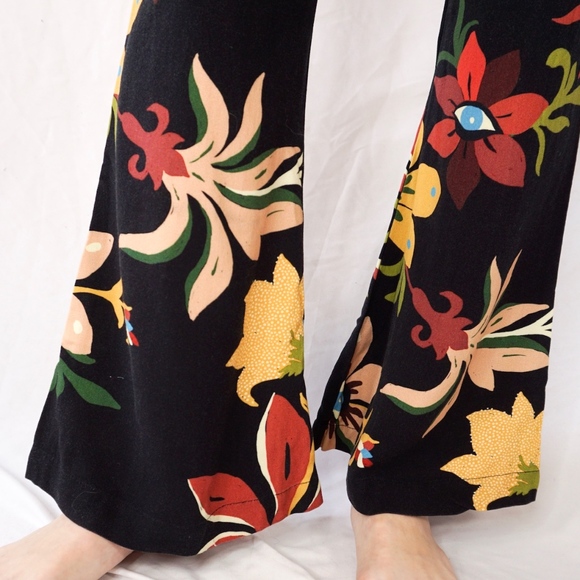 ANTHRO FARM RIO Calla Floral Flared Pants 0272 - Picture 7 of 7